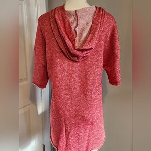 LuLaRoe Red Hooded Cardigan